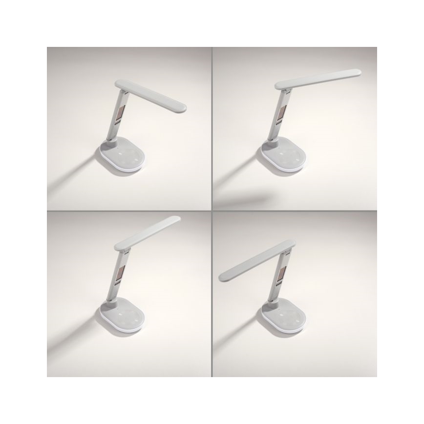 JUST LIGHT. 11018-16 - LED RGBW dimmbare Touch-Tischlampe mit kabellosem Laden TINA LED/4W/230V weiß