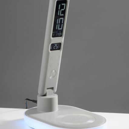 JUST LIGHT. 11018-16 - LED RGBW dimmbare Touch-Tischlampe mit kabellosem Laden TINA LED/4W/230V weiß