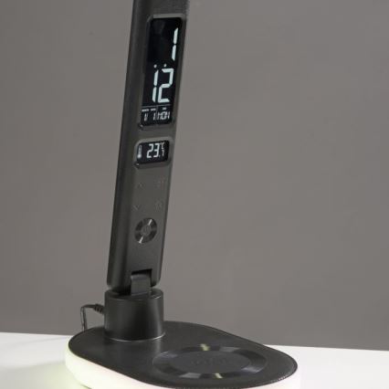 JUST LIGHT. 11018-18 - LED RGBW Tischlampe, per Touch dimmbar, mit kabelloser Ladefunktion TINA LED/4W/230V schwarz