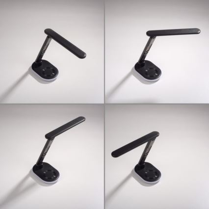 JUST LIGHT. 11018-18 - LED RGBW Tischlampe, per Touch dimmbar, mit kabelloser Ladefunktion TINA LED/4W/230V schwarz