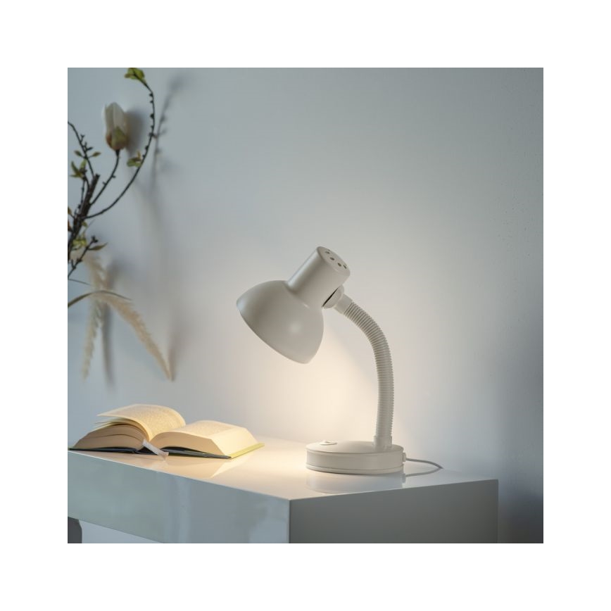 JUST LIGHT. 11080-16 - Flexible Tischlampe FLEXI 1xE27/25W/230V weiß
