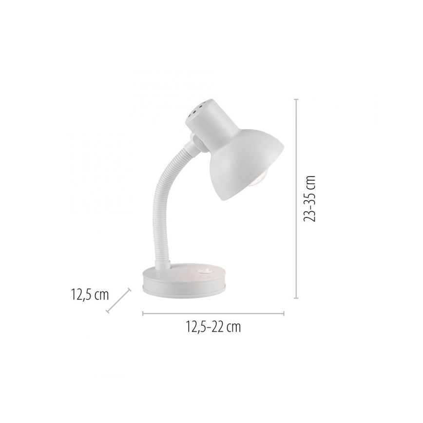JUST LIGHT. 11080-16 - Flexible Tischlampe FLEXI 1xE27/25W/230V weiß