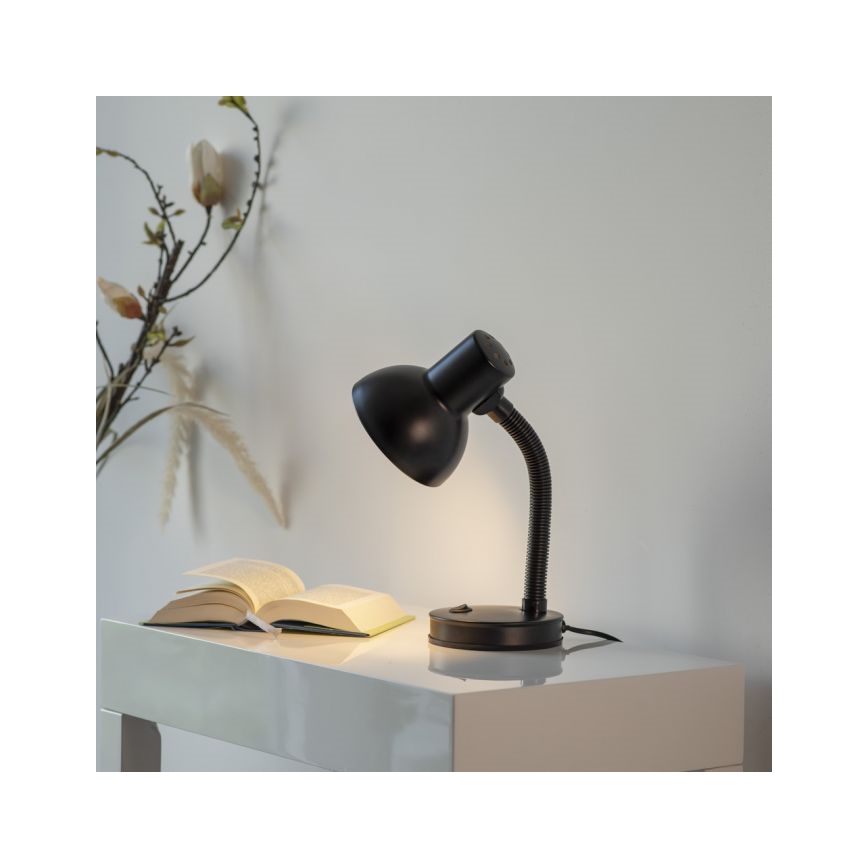 JUST LIGHT. 11080-18 - Verstellbare Tischlampe FLEXI 1xE27/25W/230V, schwarz