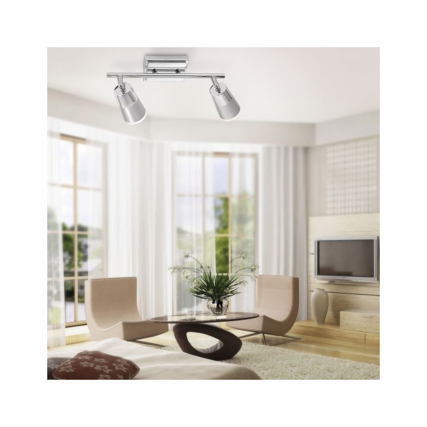 JUST LIGHT. 11229-17 - LED-Strahler DALLI 2xLED/3,5W/230V glänzendes Chrom