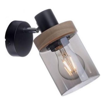 JUST LIGHT. 11311-18 - Wandstrahler PASQUAL 1xE27/40W/230V schwarz/Gummibaum