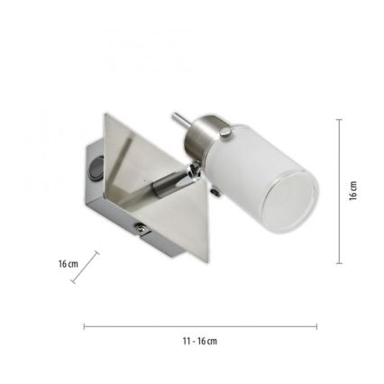 JUST LIGHT. 11931-55 - LED-Wandstrahler MAX 1xGU10/4W/230V matt Chrom