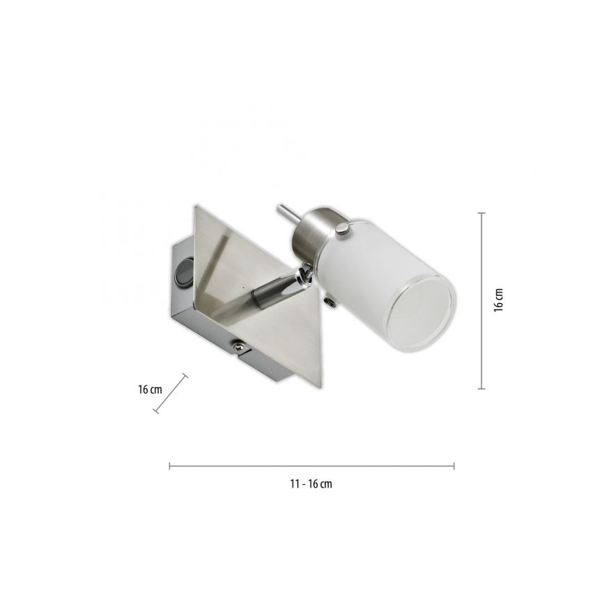 JUST LIGHT. 11931-55 - LED-Wandstrahler MAX 1xGU10/4W/230V matt Chrom