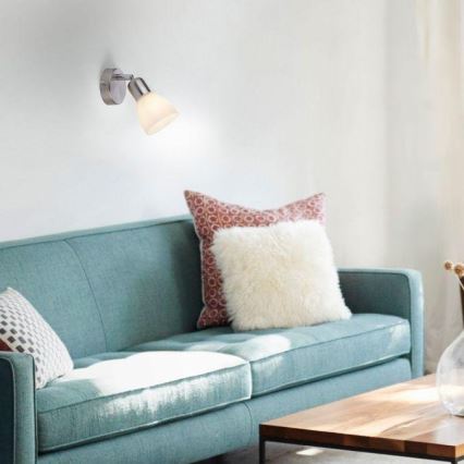 JUST LIGHT. 11951-55 - Wandstrahler KARO 1xE14/40W/230V matt Chrom