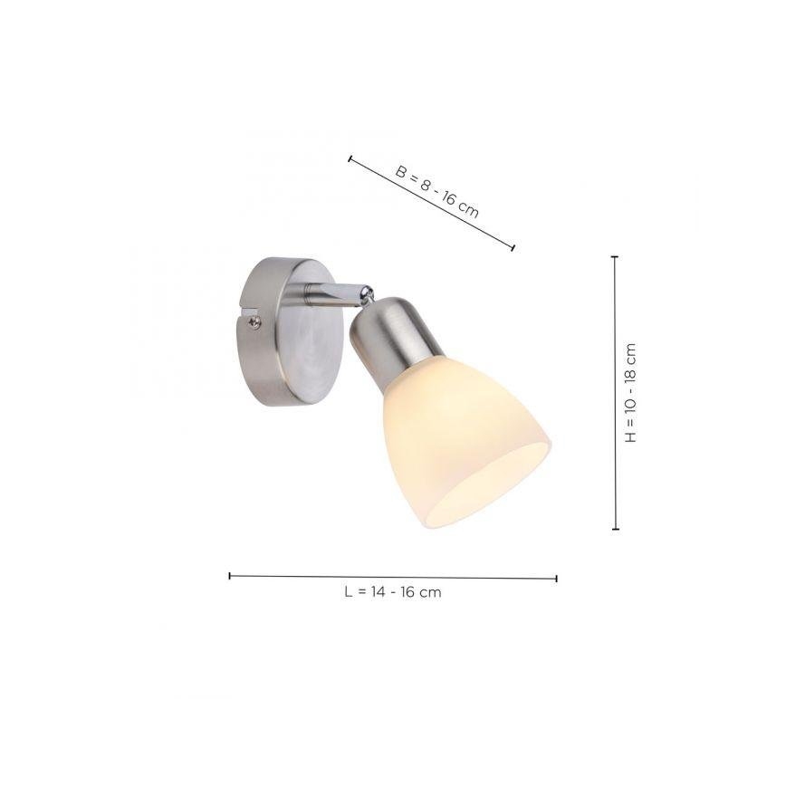 JUST LIGHT. 11951-55 - Wandstrahler KARO 1xE14/40W/230V matt Chrom