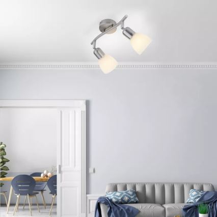 JUST LIGHT. 11952-55 - KARO Spotleuchte 2xE14/40W/230V mattchrom