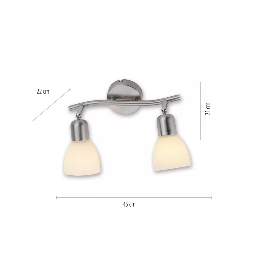 JUST LIGHT. 11952-55 - KARO Spotleuchte 2xE14/40W/230V mattchrom