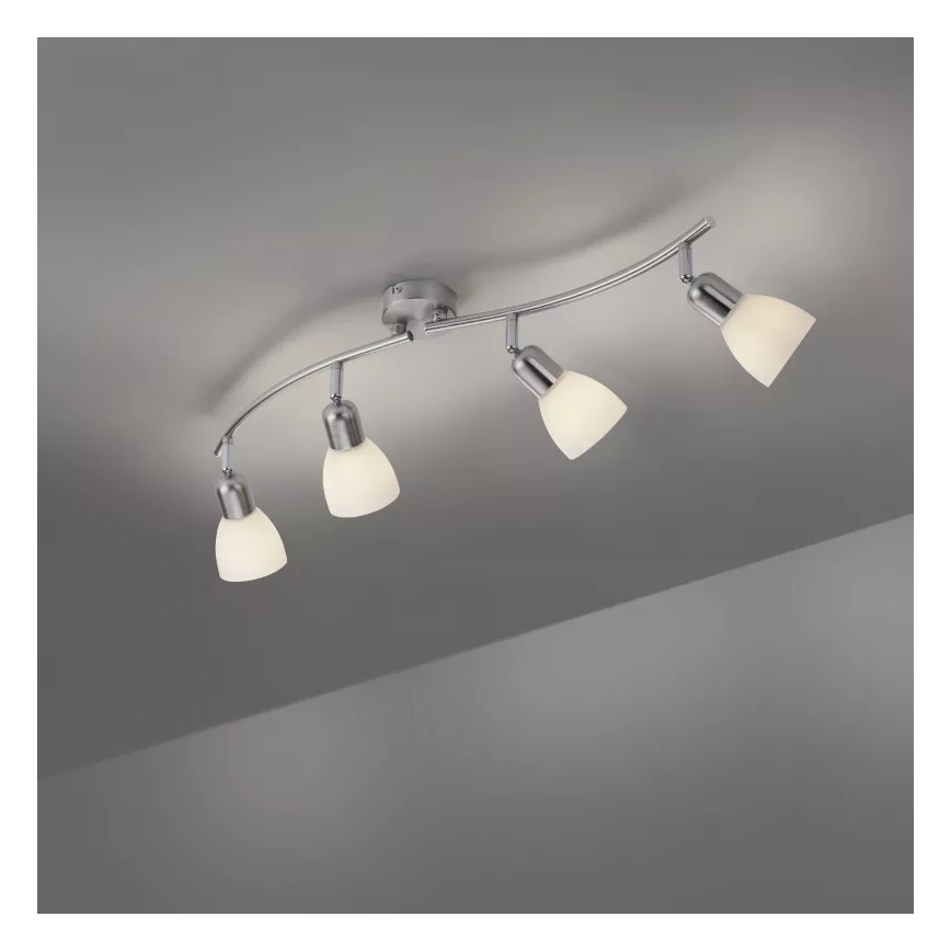 JUST LIGHT. 11954-55 - Spotleuchte KARO 4xE14/40W/230V mattchrom