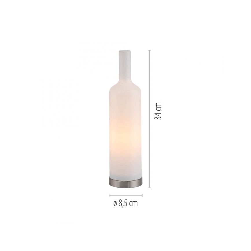 JUST LIGHT. 14006-16 - Tischlampe BOTTLE 1xE14/25W/230V weiß