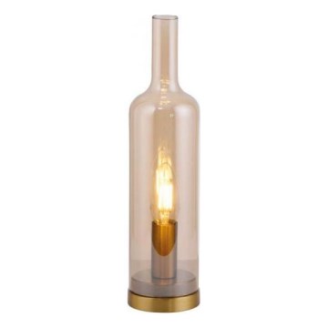 JUST LIGHT. 14006-27 - Tischlampe BOTTLE 1xE14/25W/230V beige/rauchfarben