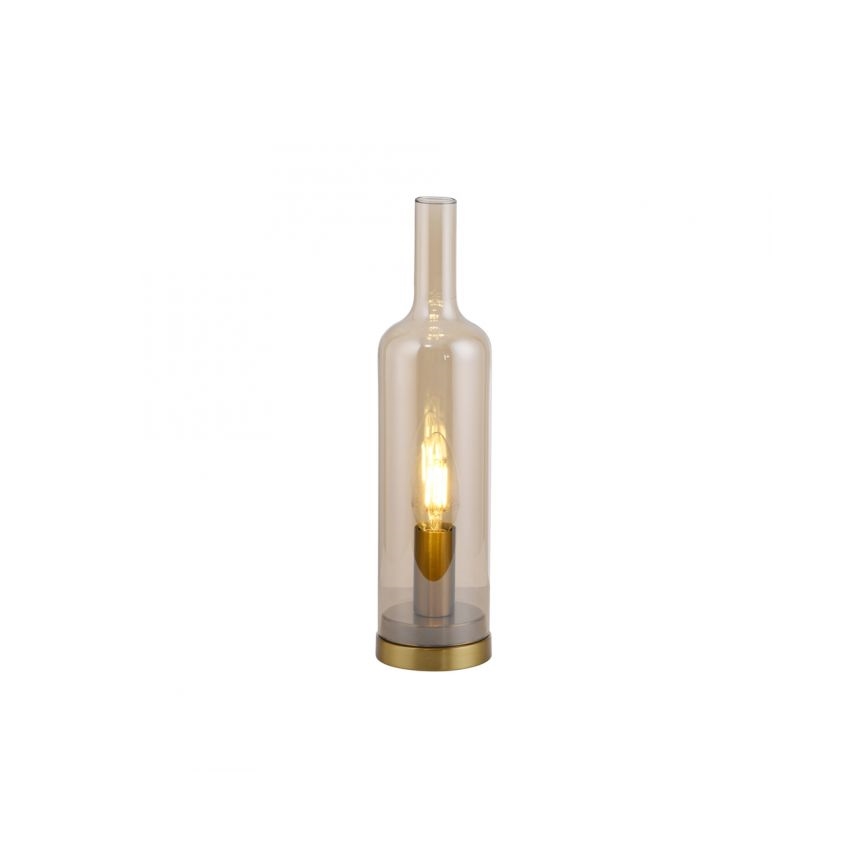 JUST LIGHT. 14006-27 - Tischlampe BOTTLE 1xE14/25W/230V beige/rauchfarben