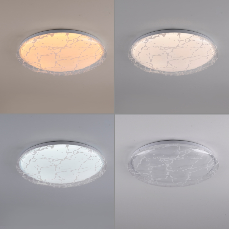 JUST LIGHT. 14008-16 - dimmbare LED-Deckenleuchte ART PLAFO LED/20W/230V 2700-6500K Ø 38 cm weiß + Fernbedienung