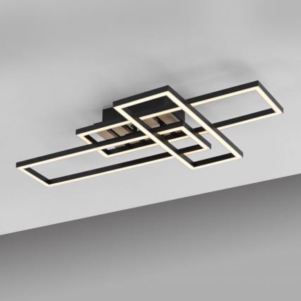 JUST LIGHT. 14051-79 - LED-Deckenleuchte AKUSTIKA LED/20,5W/230V Eiche/Schwarz