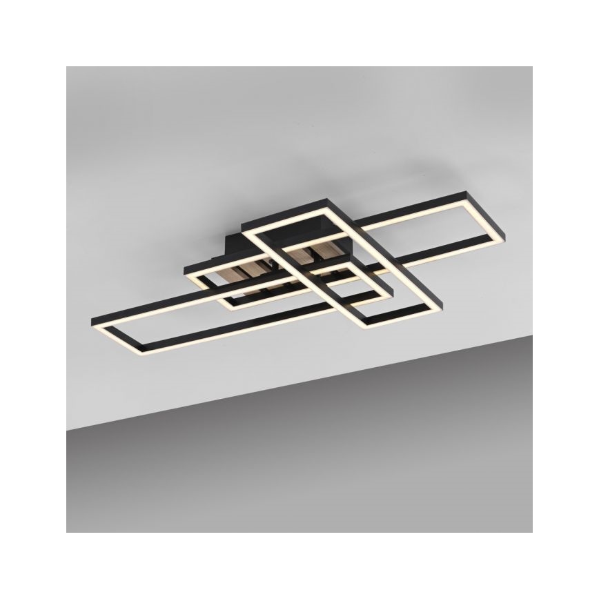 JUST LIGHT. 14051-79 - LED-Deckenleuchte AKUSTIKA LED/20,5W/230V Eiche/Schwarz