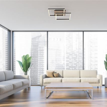 JUST LIGHT. 14053-79 - LED-Deckenleuchte AKUSTIK LED/15W/230V Eiche/Schwarz