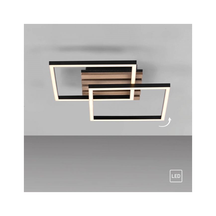 JUST LIGHT. 14053-79 - LED-Deckenleuchte AKUSTIK LED/15W/230V Eiche/Schwarz