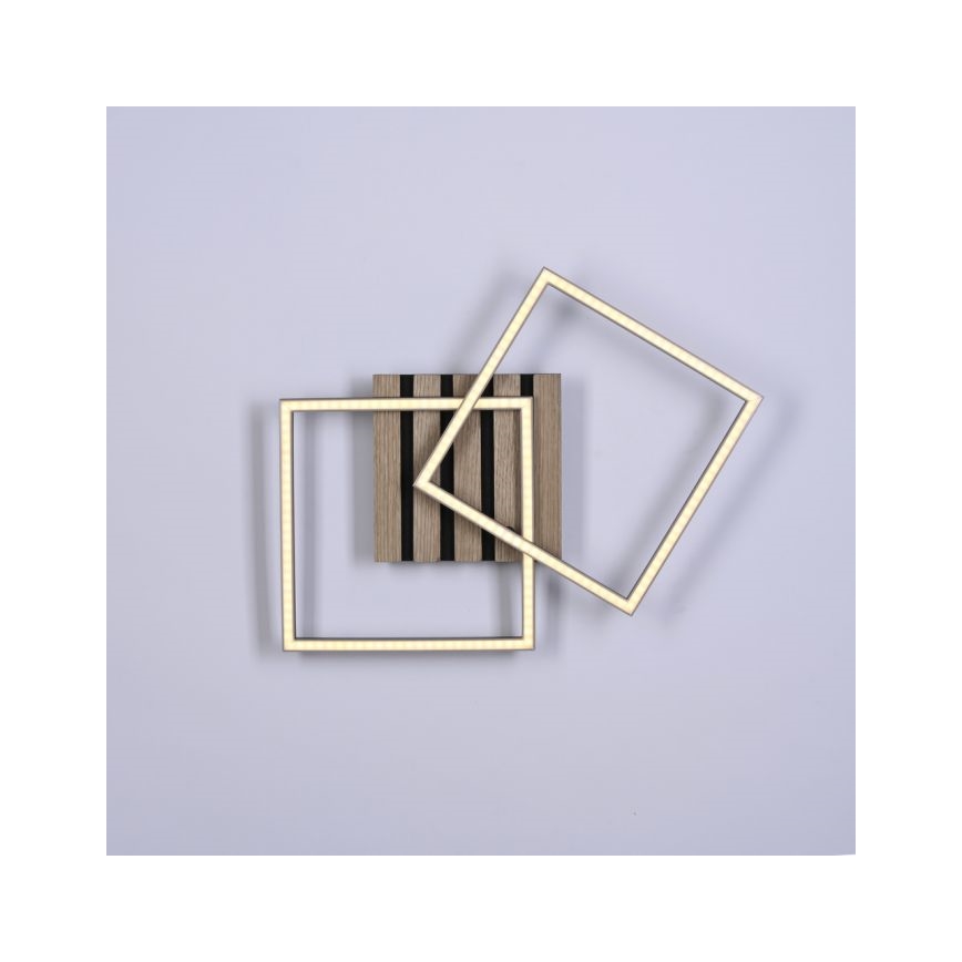 JUST LIGHT. 14053-79 - LED-Deckenleuchte AKUSTIK LED/15W/230V Eiche/Schwarz