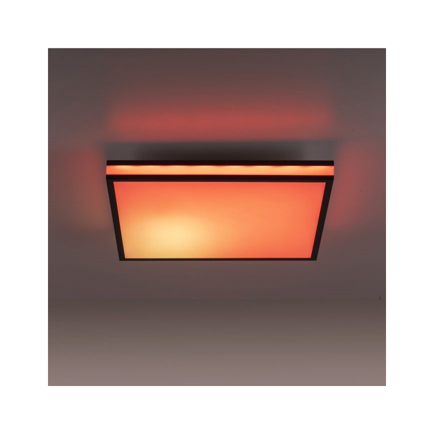JUST LIGHT. 14110-18 - Dimmbare LED-RGBW-Deckenleuchte MARIO BLACK LED/19,5W/230V 2700-5000K + Fernbedienung