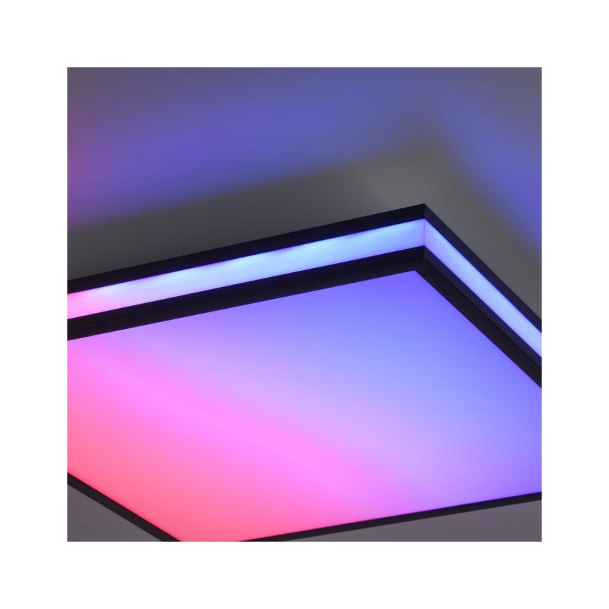 JUST LIGHT. 14110-18 - Dimmbare LED-RGBW-Deckenleuchte MARIO BLACK LED/19,5W/230V 2700-5000K + Fernbedienung