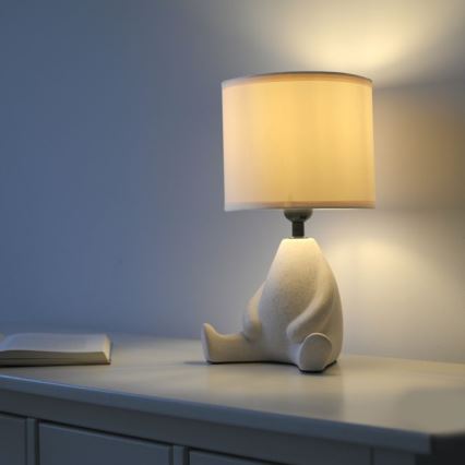 JUST LIGHT. 14190-39 - Tischlampe TED 1xE27/25W/230V beige