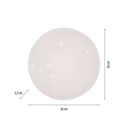 JUST LIGHT. 14275-16 - LED-Deckenleuchte URANUS LED/10W/230V d 26 cm weiß