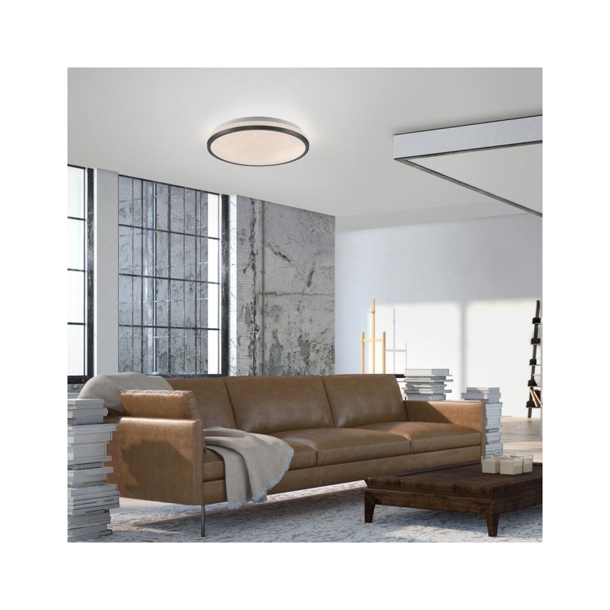 JUST LIGHT. 14293-18 - Dimmbare LED-Deckenleuchte KYLE LED/10W/230V d 28 cm schwarz