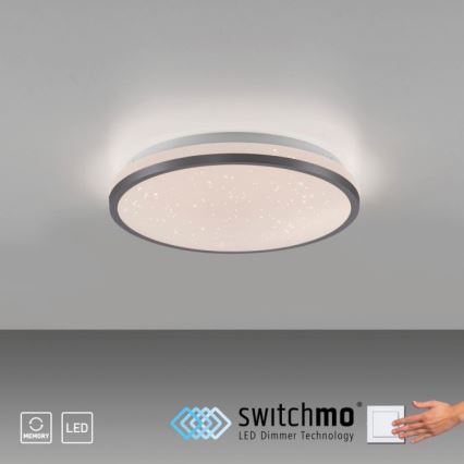 JUST LIGHT. 14293-18 - Dimmbare LED-Deckenleuchte KYLE LED/10W/230V d 28 cm schwarz