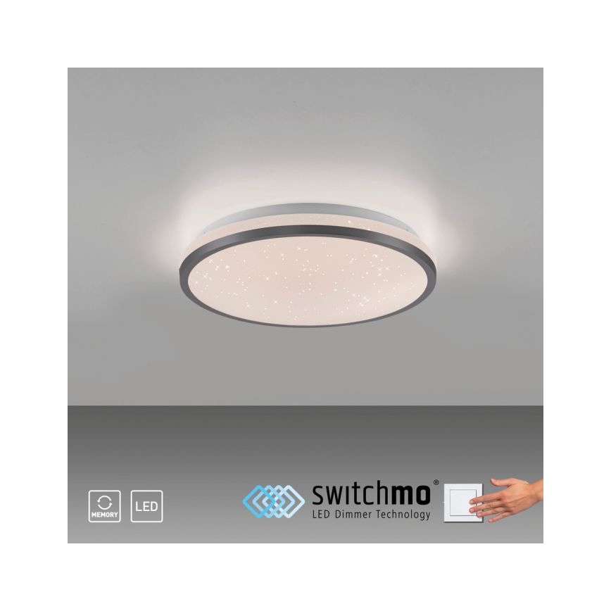 JUST LIGHT. 14293-18 - Dimmbare LED-Deckenleuchte KYLE LED/10W/230V d 28 cm schwarz