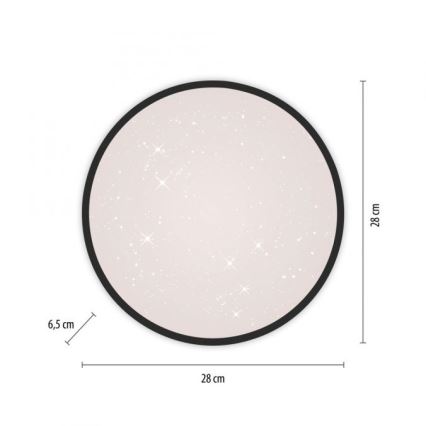JUST LIGHT. 14293-18 - Dimmbare LED-Deckenleuchte KYLE LED/10W/230V d 28 cm schwarz