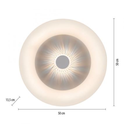 JUST LIGHT. 14383-16 - Dimmbare LED-Deckenleuchte VERTIGO LED/26W/230V 2700-5000K weiß + Fernbedienung