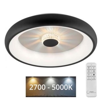 JUST LIGHT. 14384-18 - Dimmbare LED-Deckenleuchte VERTIGO LED/29W/230V 2700-5000K schwarz + Fernbedienung