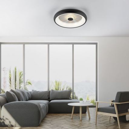 JUST LIGHT. 14384-18 - Dimmbare LED-Deckenleuchte VERTIGO LED/29W/230V 2700-5000K schwarz + Fernbedienung