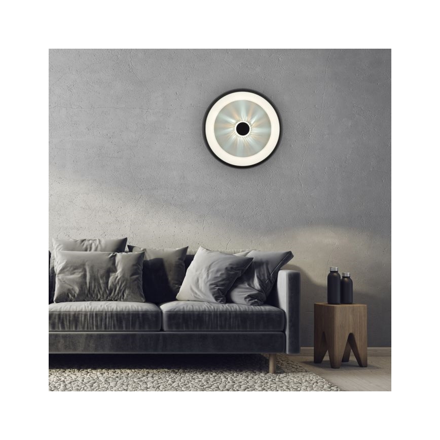 JUST LIGHT. 14384-18 - Dimmbare LED-Deckenleuchte VERTIGO LED/29W/230V 2700-5000K schwarz + Fernbedienung