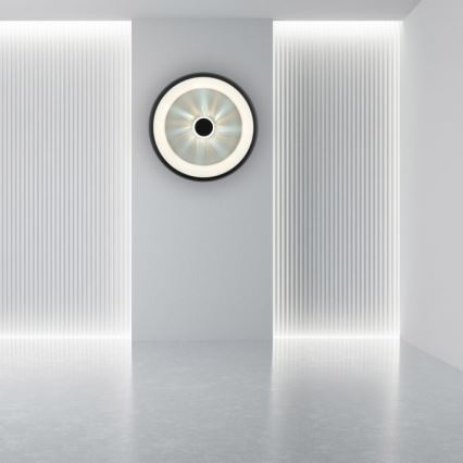 JUST LIGHT. 14384-18 - Dimmbare LED-Deckenleuchte VERTIGO LED/29W/230V 2700-5000K schwarz + Fernbedienung