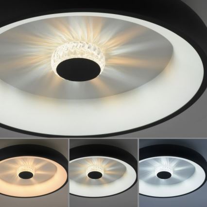 JUST LIGHT. 14384-18 - Dimmbare LED-Deckenleuchte VERTIGO LED/29W/230V 2700-5000K schwarz + Fernbedienung