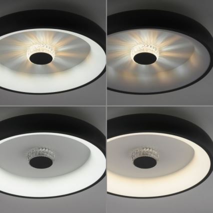 JUST LIGHT. 14384-18 - Dimmbare LED-Deckenleuchte VERTIGO LED/29W/230V 2700-5000K schwarz + Fernbedienung