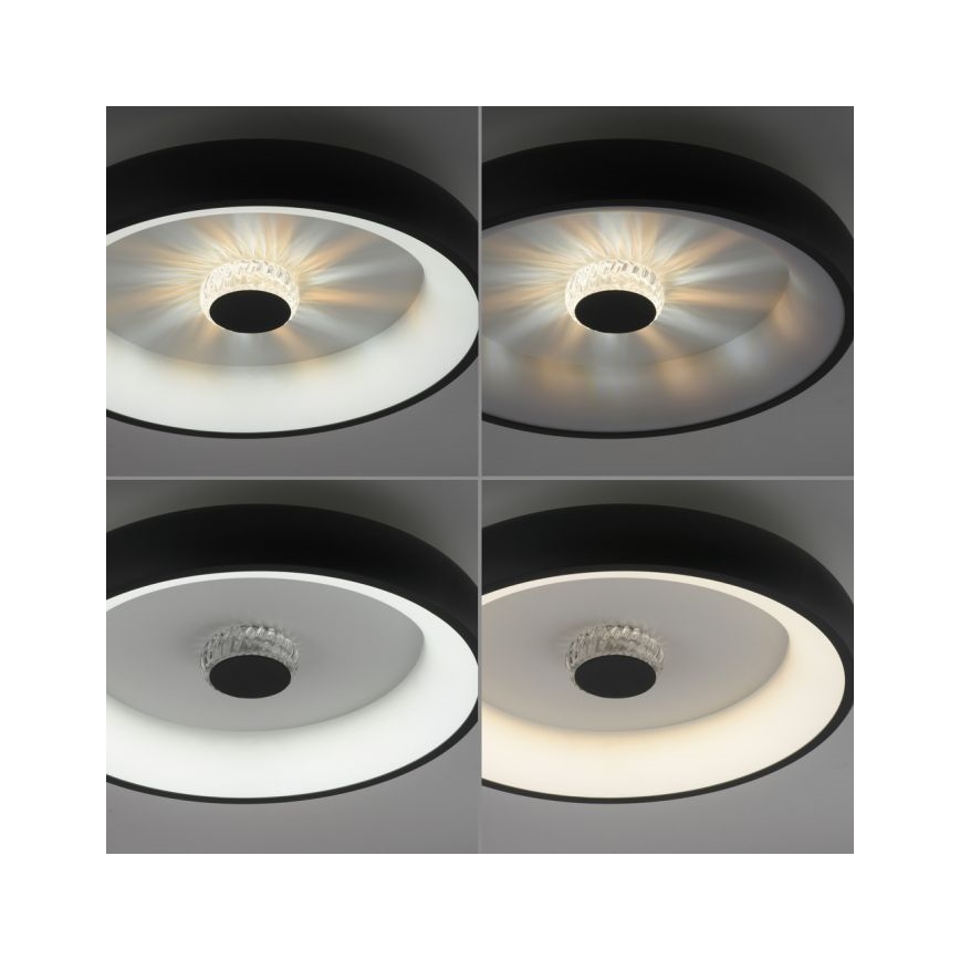 JUST LIGHT. 14384-18 - Dimmbare LED-Deckenleuchte VERTIGO LED/29W/230V 2700-5000K schwarz + Fernbedienung