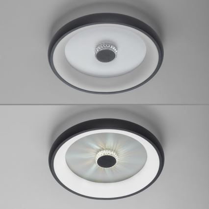 JUST LIGHT. 14384-18 - Dimmbare LED-Deckenleuchte VERTIGO LED/29W/230V 2700-5000K schwarz + Fernbedienung