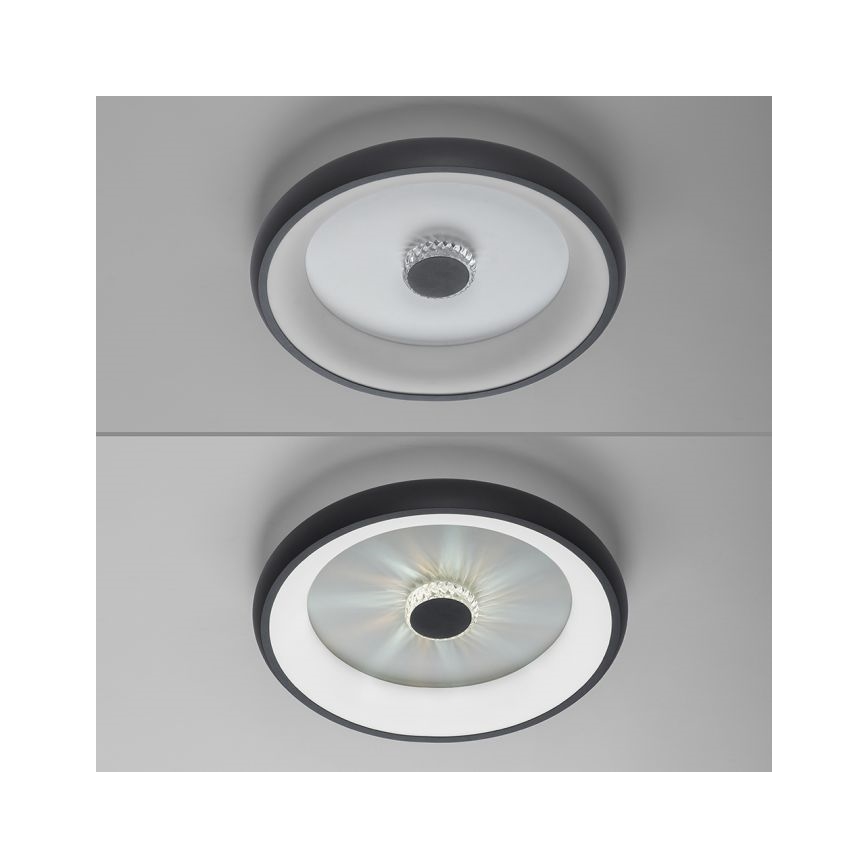 JUST LIGHT. 14384-18 - Dimmbare LED-Deckenleuchte VERTIGO LED/29W/230V 2700-5000K schwarz + Fernbedienung