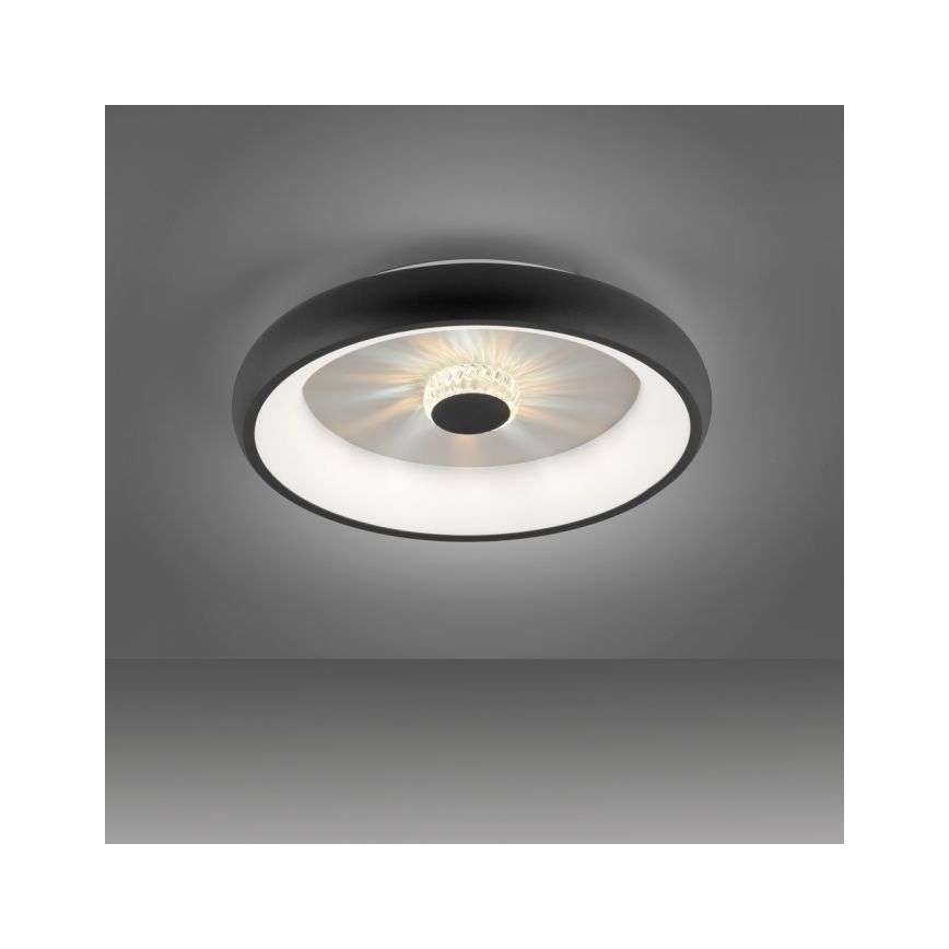 JUST LIGHT. 14384-18 - Dimmbare LED-Deckenleuchte VERTIGO LED/29W/230V 2700-5000K schwarz + Fernbedienung