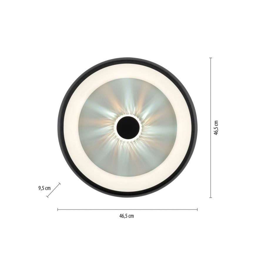 JUST LIGHT. 14384-18 - Dimmbare LED-Deckenleuchte VERTIGO LED/29W/230V 2700-5000K schwarz + Fernbedienung
