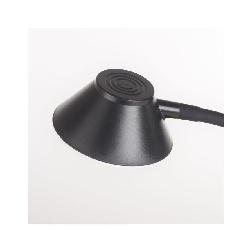 JUST LIGHT. 14414-18 - LED-dimmbare, flexible Touch-Tischlampe mit kabellosem Laden PUCKI LED/4,5W/230V schwarz