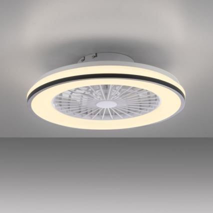 JUST LIGHT. 14447-18 - LED RGBW dimmbarer Deckenventilator mit Licht LENO LED/44W/230V 3000-6500K Ø 48,6 cm weiß + Fernbedienung