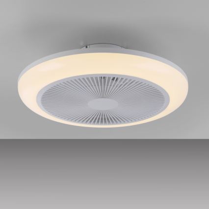 JUST LIGHT. 14623-16 - LED RGBW dimmbarer Deckenventilator mit Licht BRENDA LED/22W/230V 3000-6000K Ø 46 cm weiß + Fernbedienung
