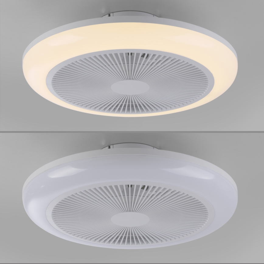 JUST LIGHT. 14623-16 - LED RGBW dimmbarer Deckenventilator mit Licht BRENDA LED/22W/230V 3000-6000K Ø 46 cm weiß + Fernbedienung