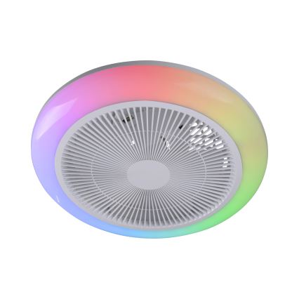 JUST LIGHT. 14623-16 - LED RGBW dimmbarer Deckenventilator mit Licht BRENDA LED/22W/230V 3000-6000K Ø 46 cm weiß + Fernbedienung
